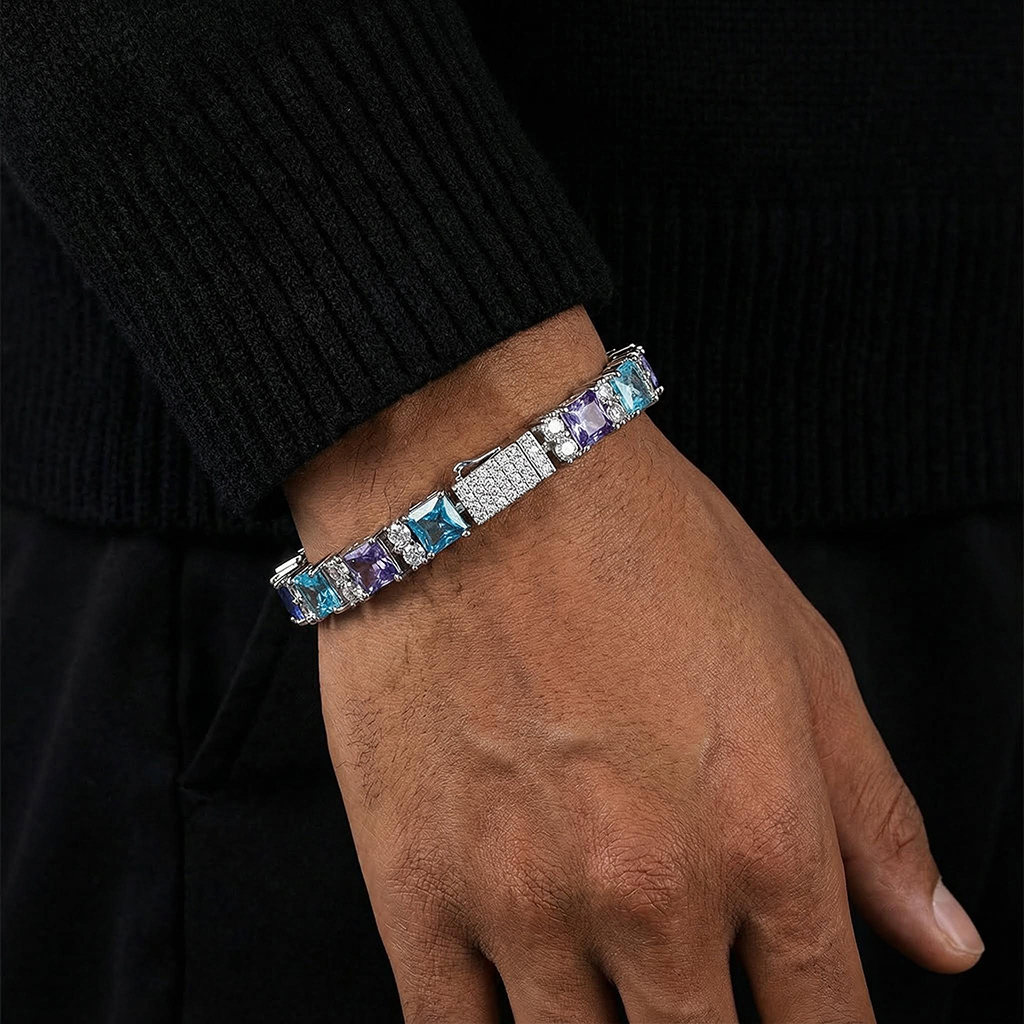Blue Purple Ombre Tennis Bracelet