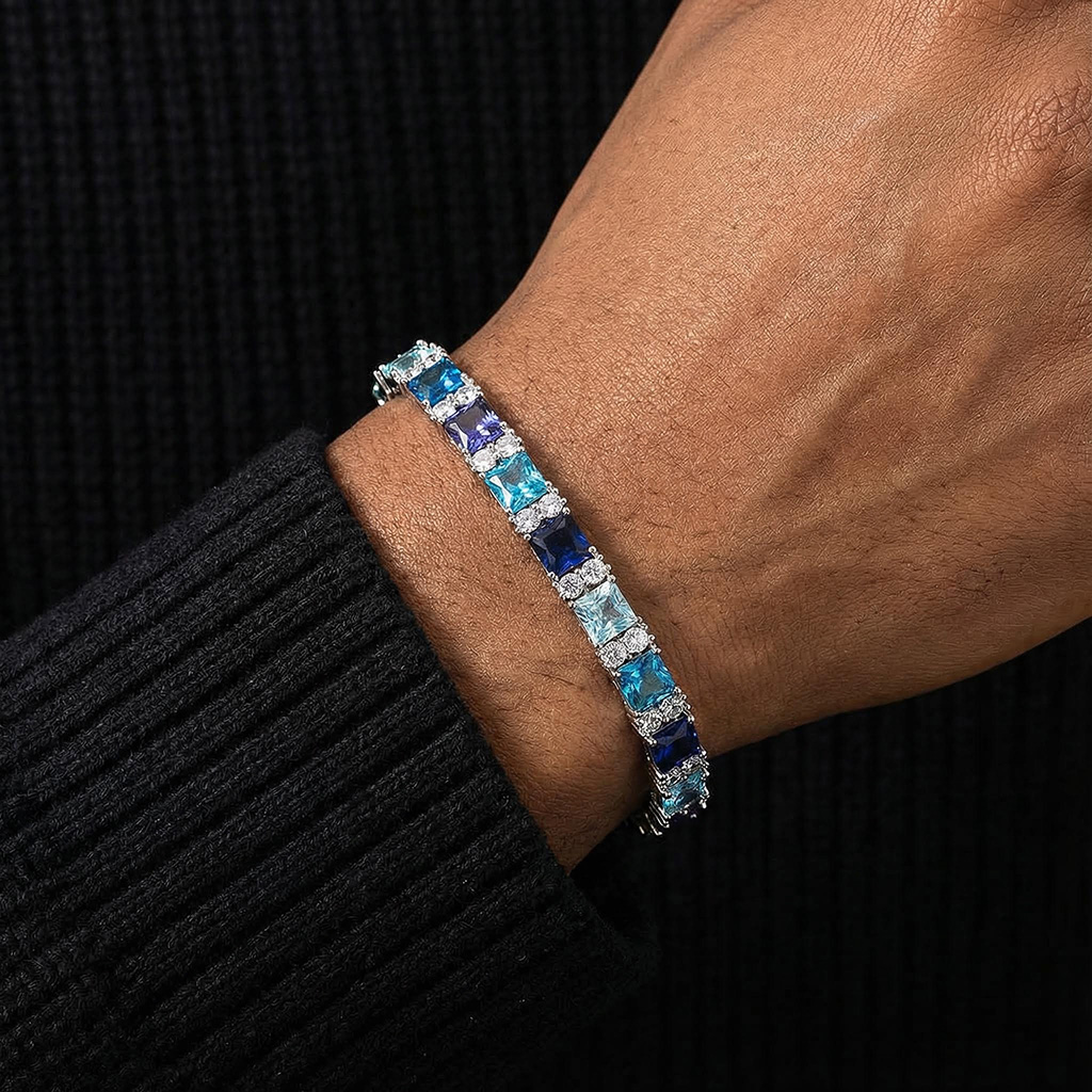 Blue Purple Ombre Tennis Bracelet