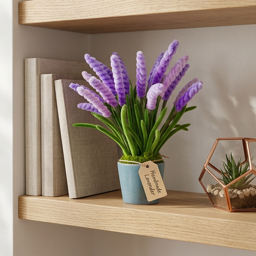🪻 DIY Pipe Cleaner Lavender Potted Plant Kit