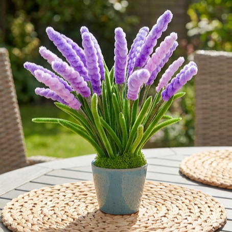 🪻 DIY Pipe Cleaner Lavender Potted Plant Kit