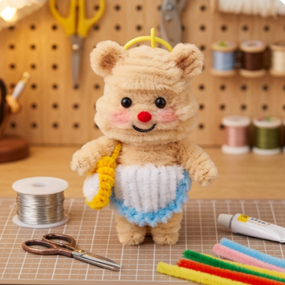 🧸 DIY Pipe Cleaner Picnic Bear Charm Kit