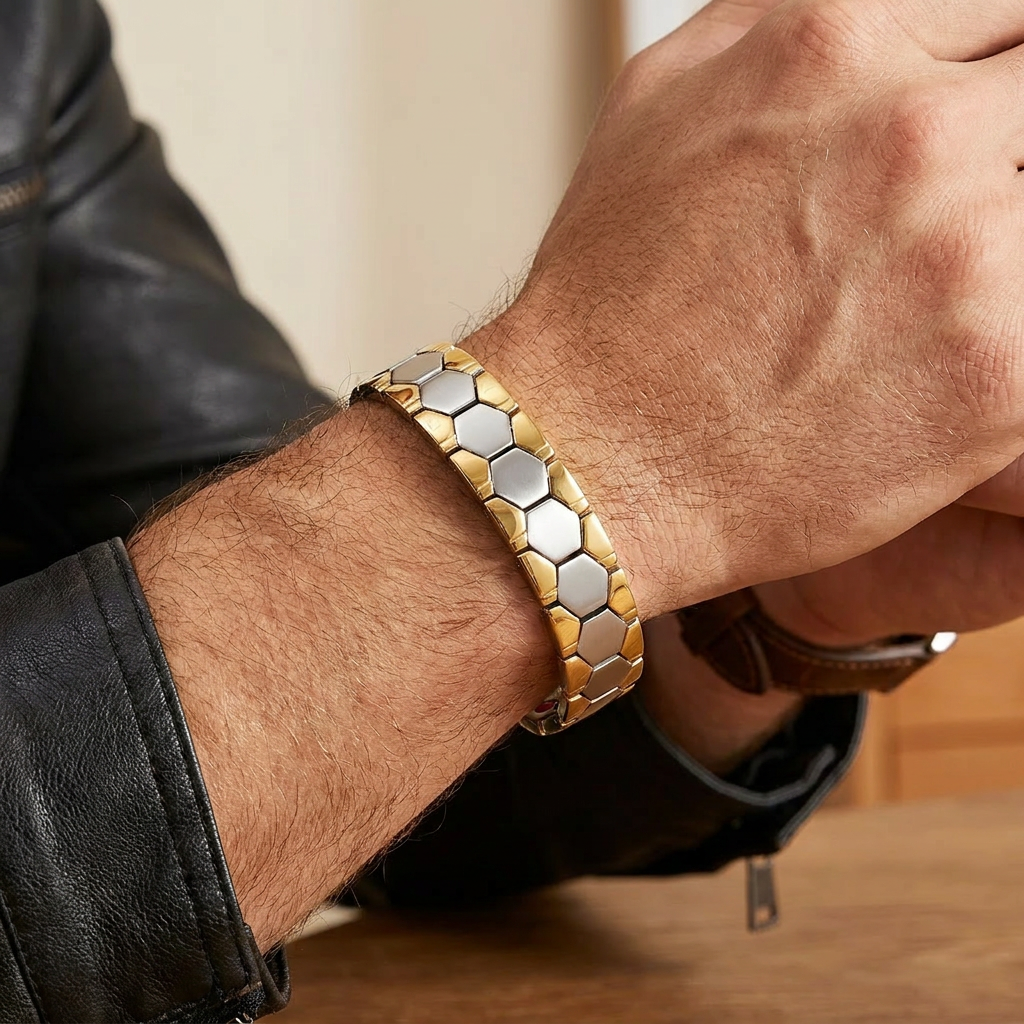 World Cup Soccer Hexagon Link Bracelet