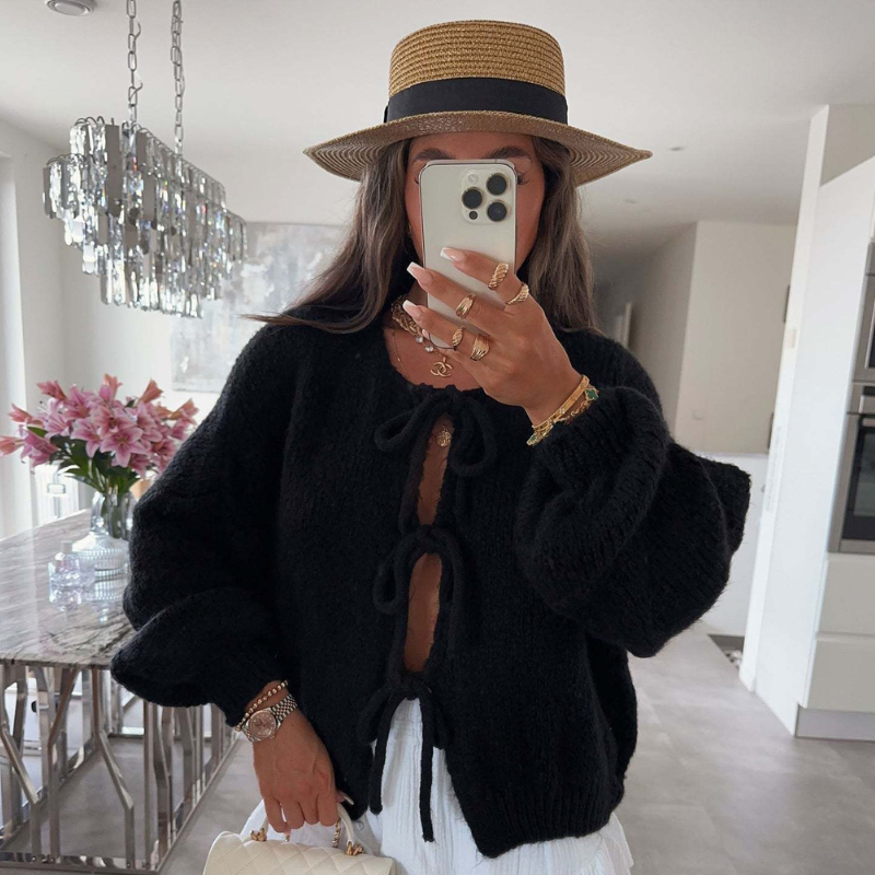 Toamnă și iarnă noi-pulover cardigan tricotat solid