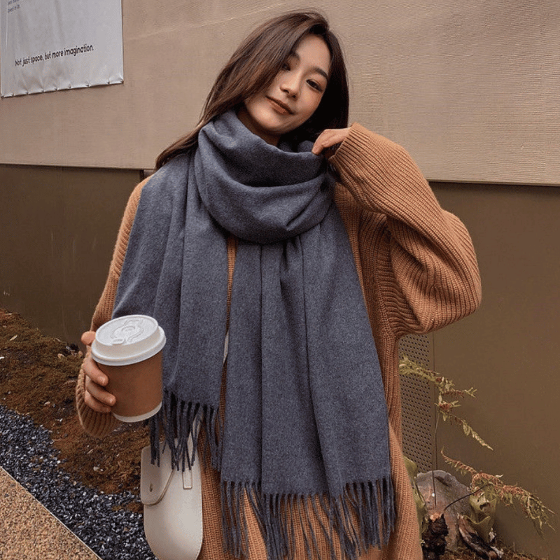 🌈Eșarfă din lână solidă