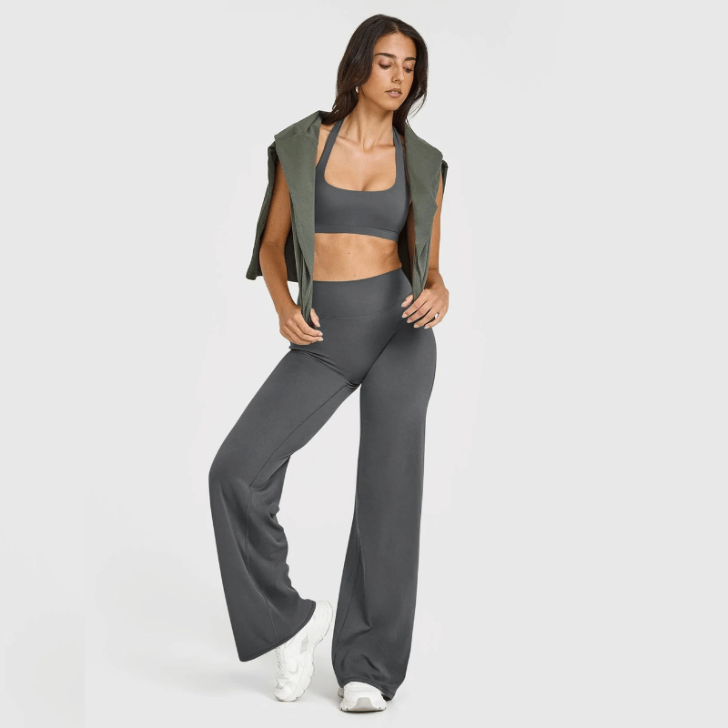 Pantaloni sport sport eleganti cu picioare largi