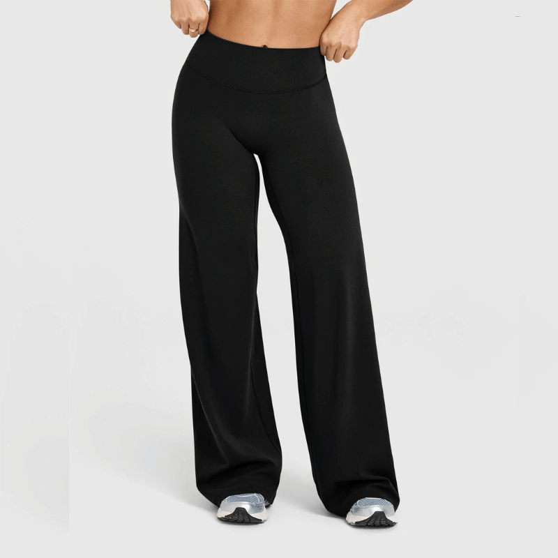 Pantaloni sport sport eleganti cu picioare largi