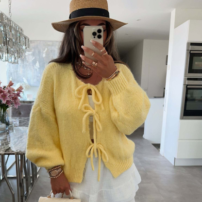 Toamnă și iarnă noi-pulover cardigan tricotat solid