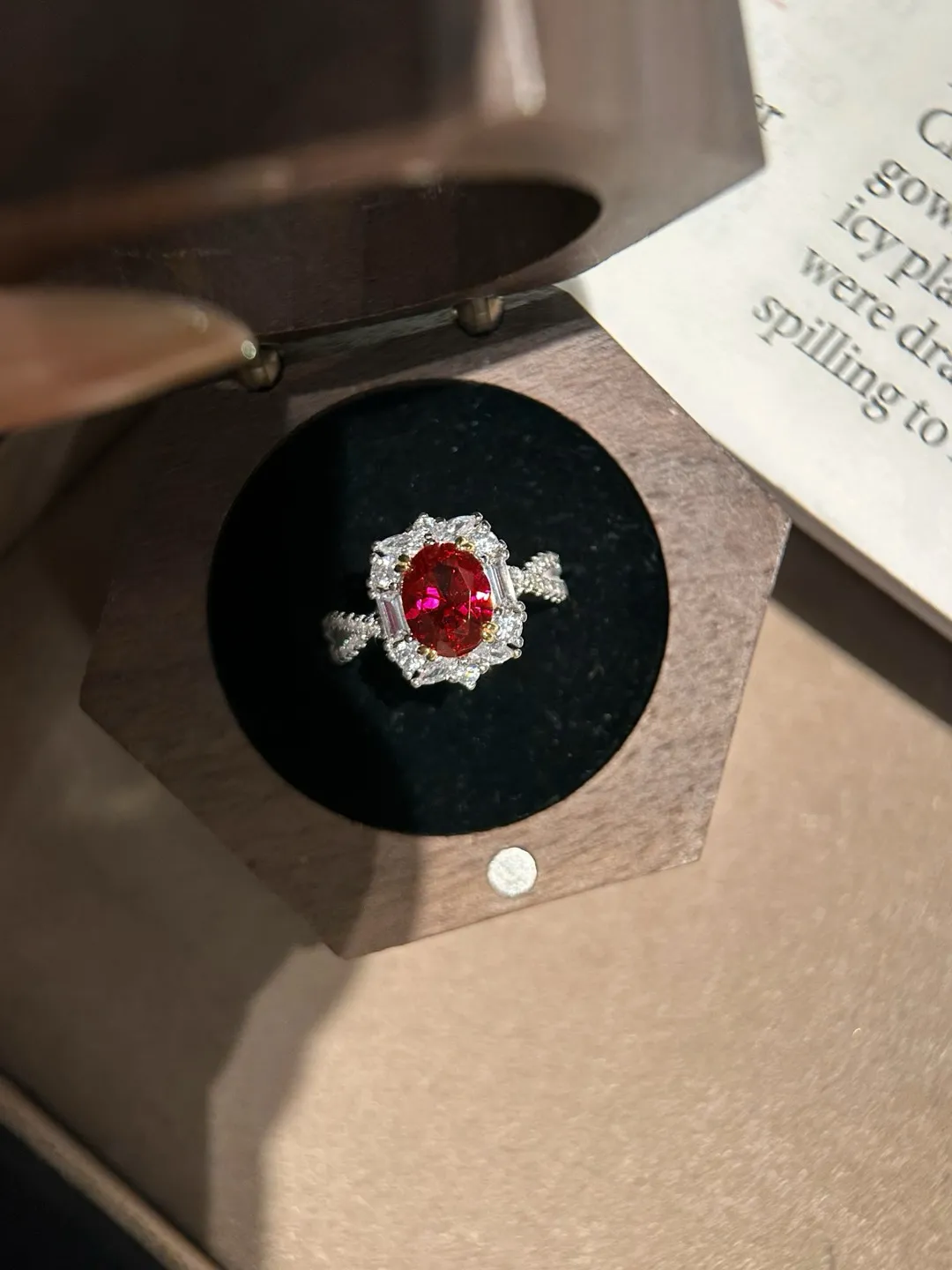 💍Vintage 2ct Pigeon Blood Ruby Ring  S925 Silver