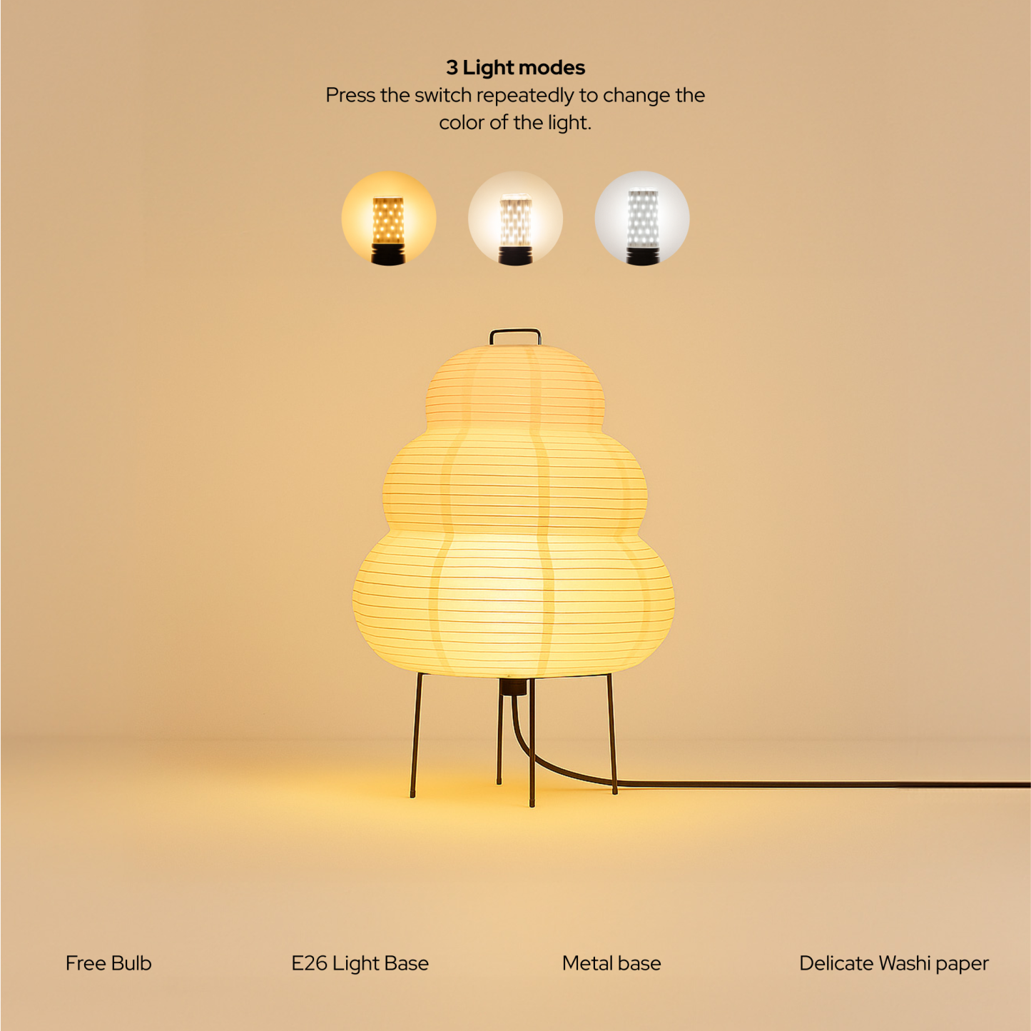 Soft Glow Paper Lamp
