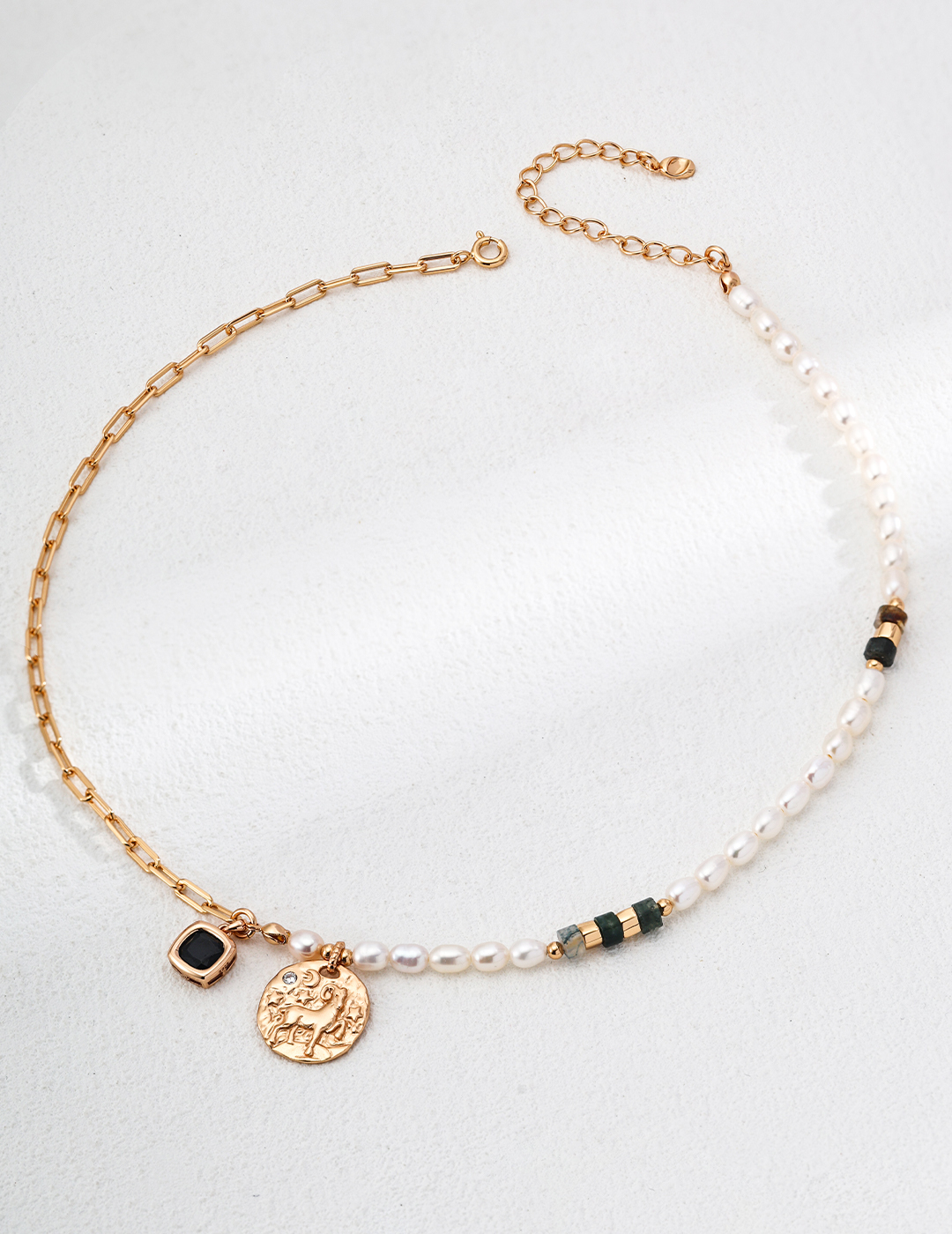 Pearl zircon necklace