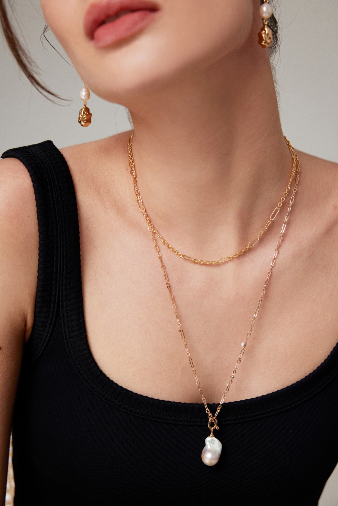 Autumn and Winter Baroque Pearl Long Necklace