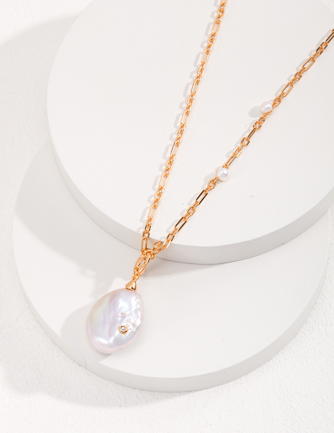 Autumn and Winter Baroque Pearl Long Necklace