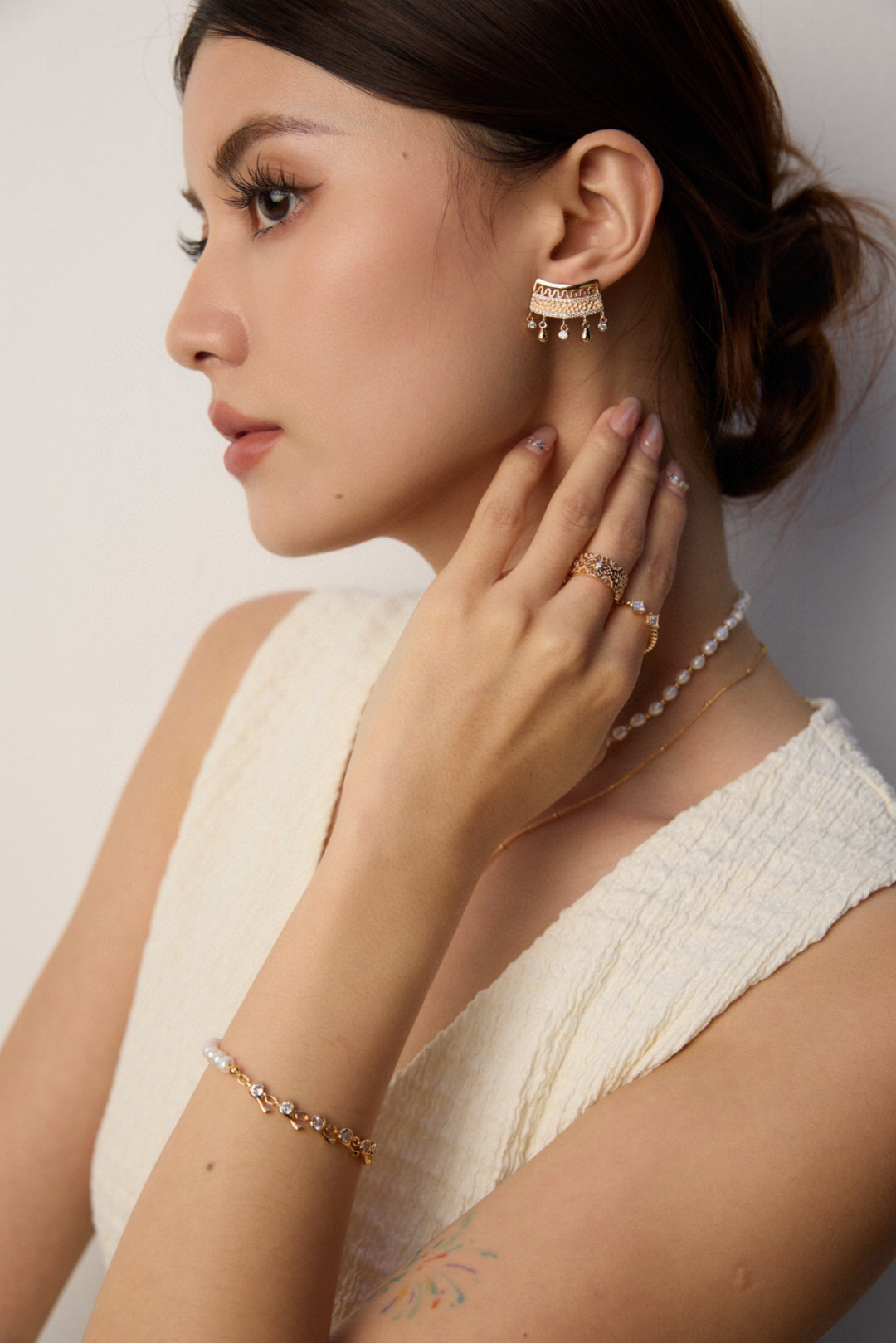 Vintage Zircon Earrings