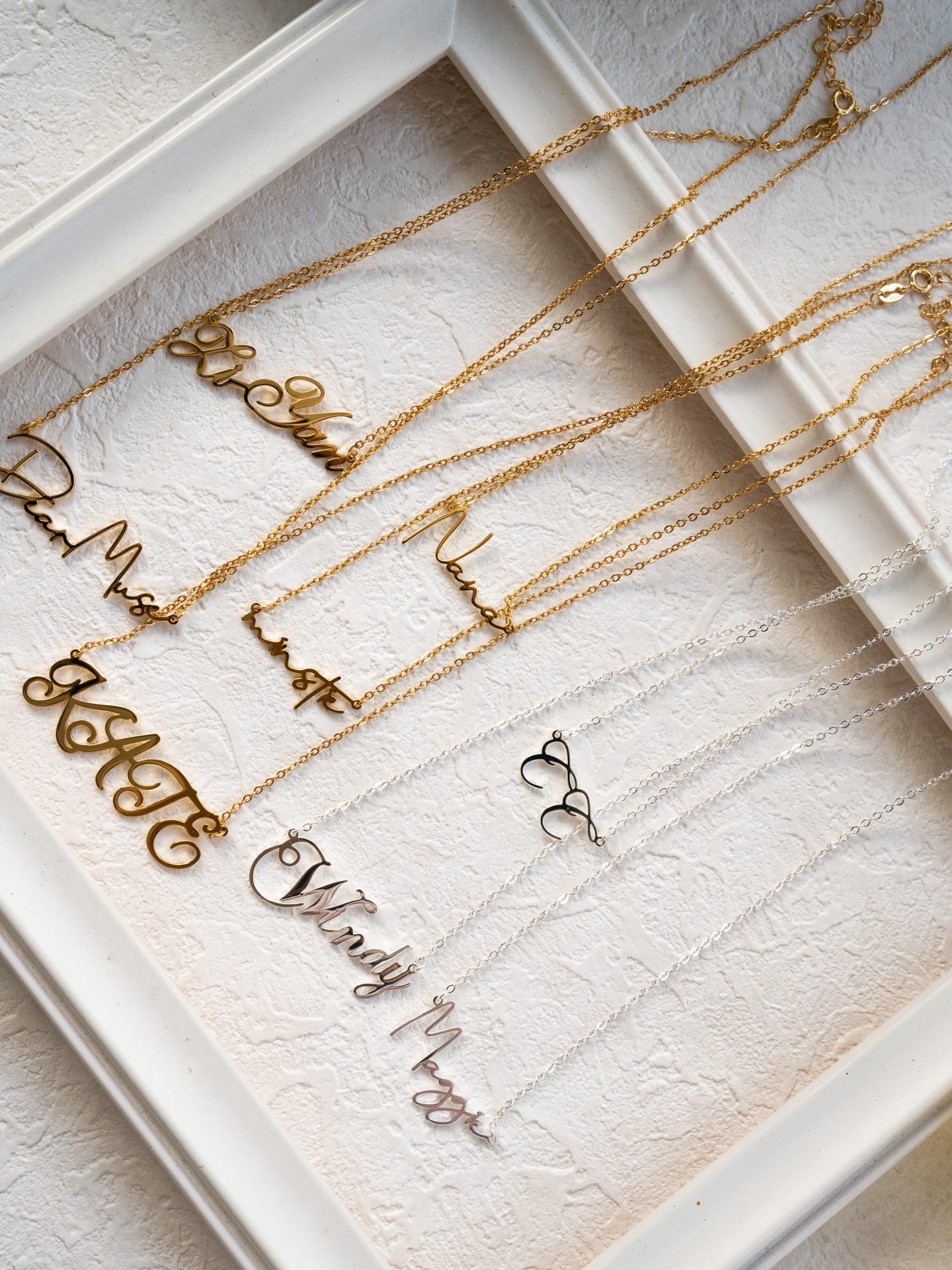 Customized necklace with letters