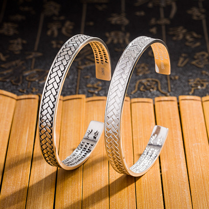 Celtic Loyalty Men's Silver Cuff Bracelet