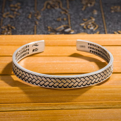 Celtic Loyalty Men's Silver Cuff Bracelet