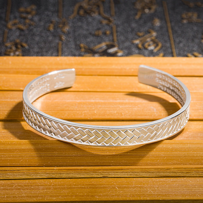 Celtic Loyalty Men's Silver Cuff Bracelet