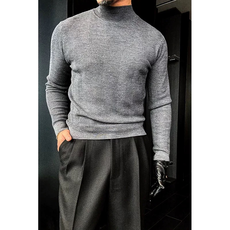 🔥Black Friday 50% off-Mid-length collar long-sleeved knitwear