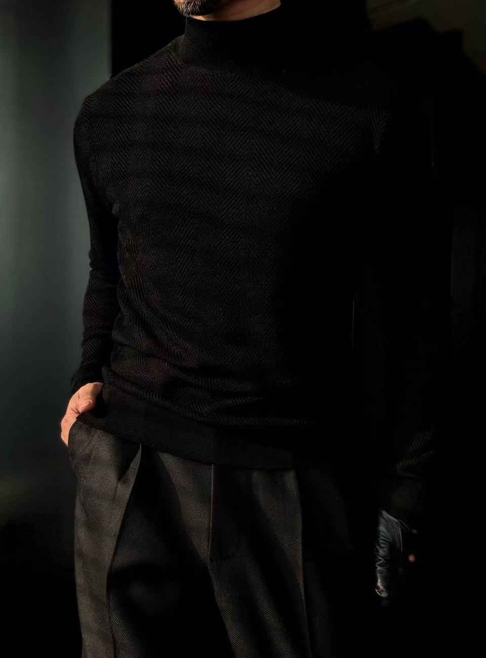 🔥Black Friday 50% off-Mid-length collar long-sleeved knitwear