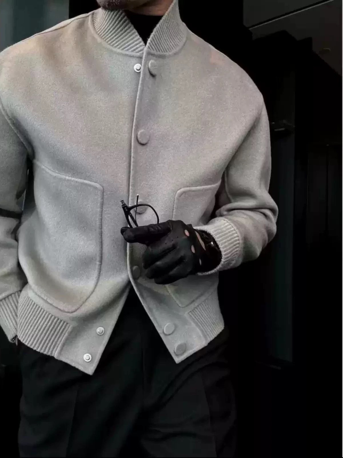 🔥Black Friday 50% off-Baseball collar short coat jacket