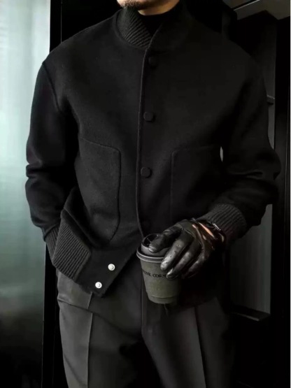 🔥Black Friday 50% off-Baseball collar short coat jacket