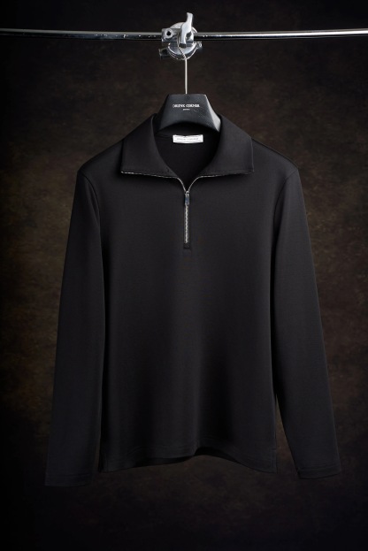 🔥50% Off -Collared half-zip knit long-sleeved shirt