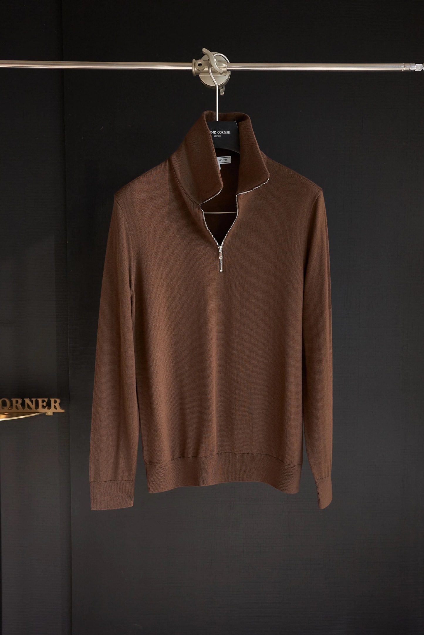 🔥50% Off -Collared half-zip knit long-sleeved shirt