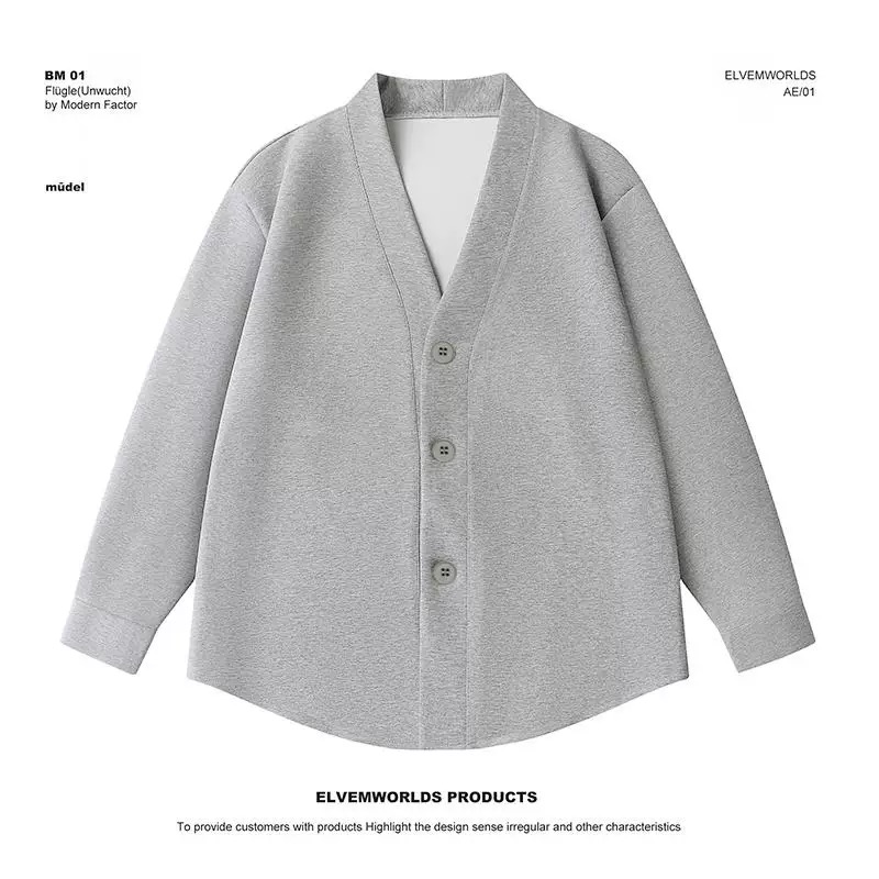 Fashion V-Neck Jacket and Pants Two-Piece Set(jacket + trousers)