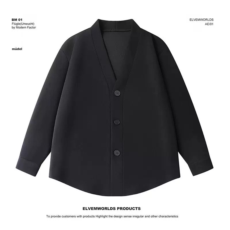 Fashion V-Neck Jacket and Pants Two-Piece Set(jacket + trousers)