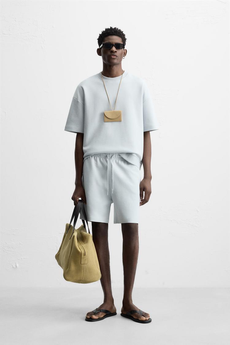 Oversized Boxy Man Scuba T-Shirt & Short Set