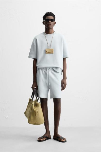 Oversized Boxy Man Scuba T-Shirt & Short Set
