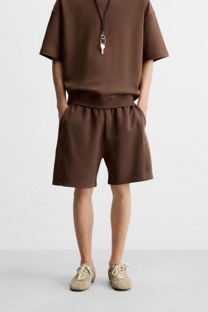 Oversized Boxy Man Scuba T-Shirt & Short Set