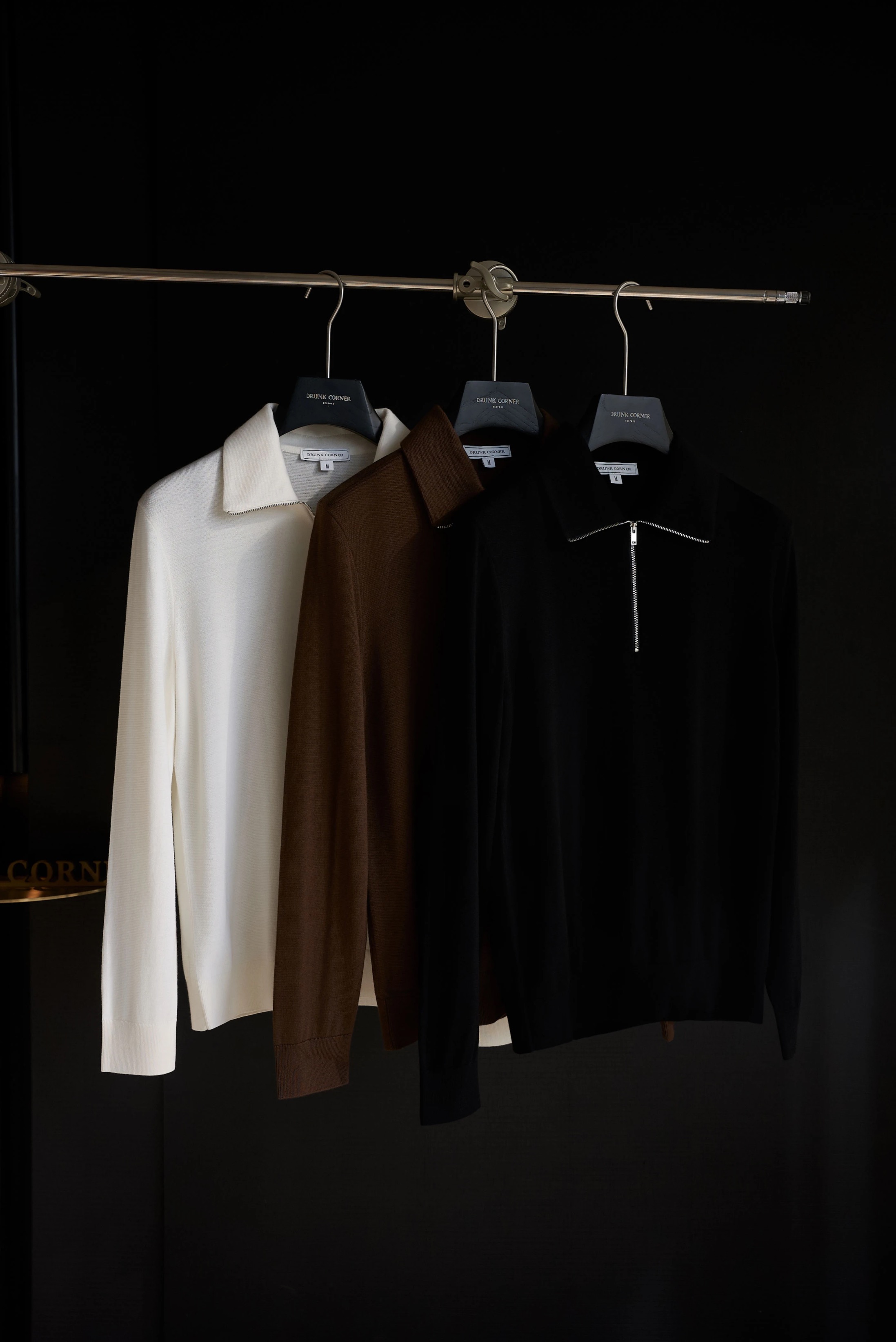 🔥50% Off -Collared half-zip knit long-sleeved shirt