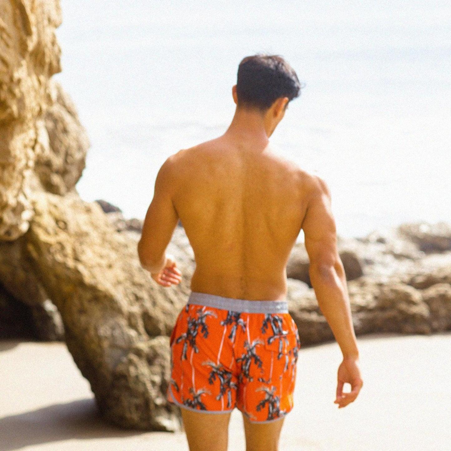 4.5 Inch Inseam Vintage Stretch Coconut Swim Trunks-VibeCloset