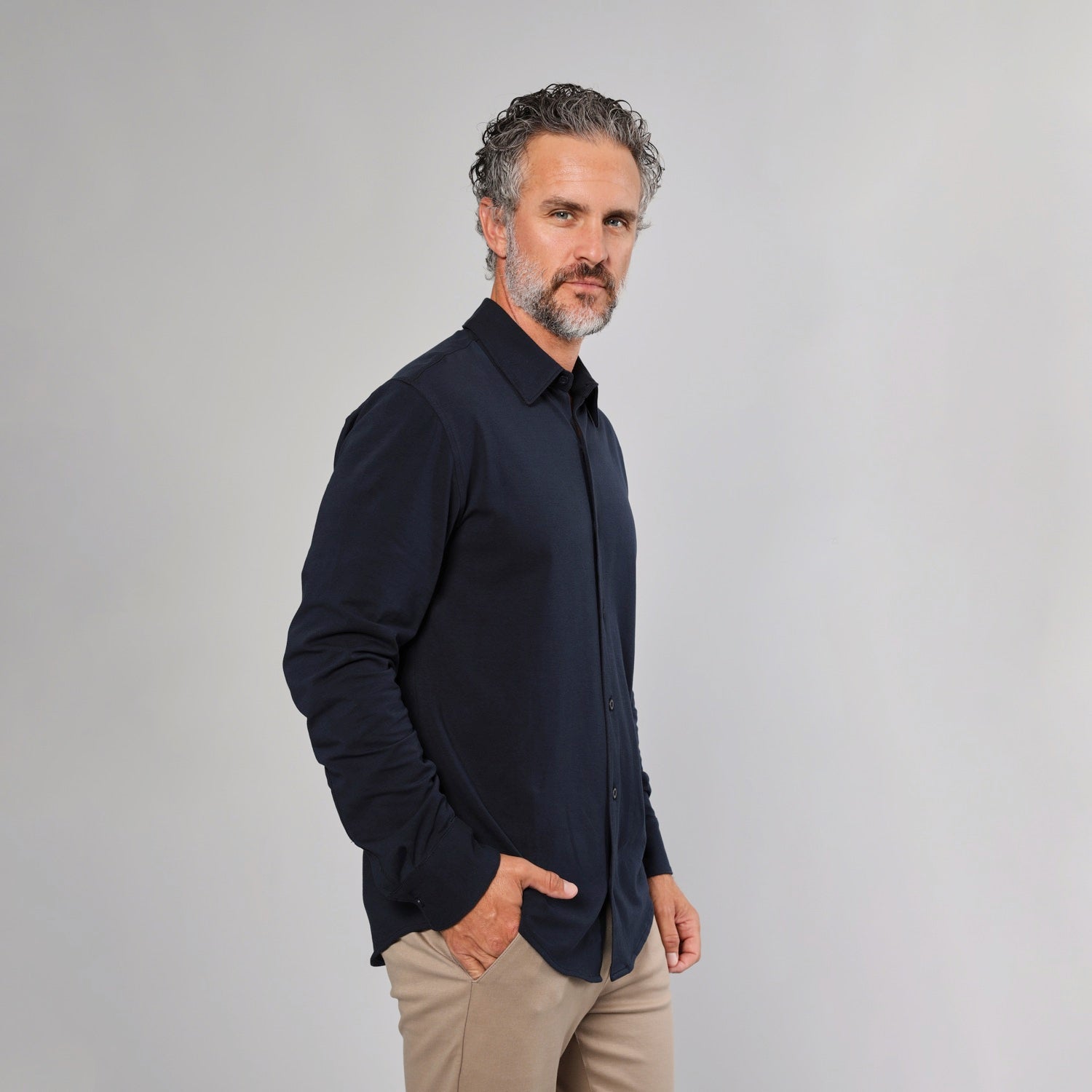 The Base Long Sleeve Knit Shirt 3-Pack-VibeCloset