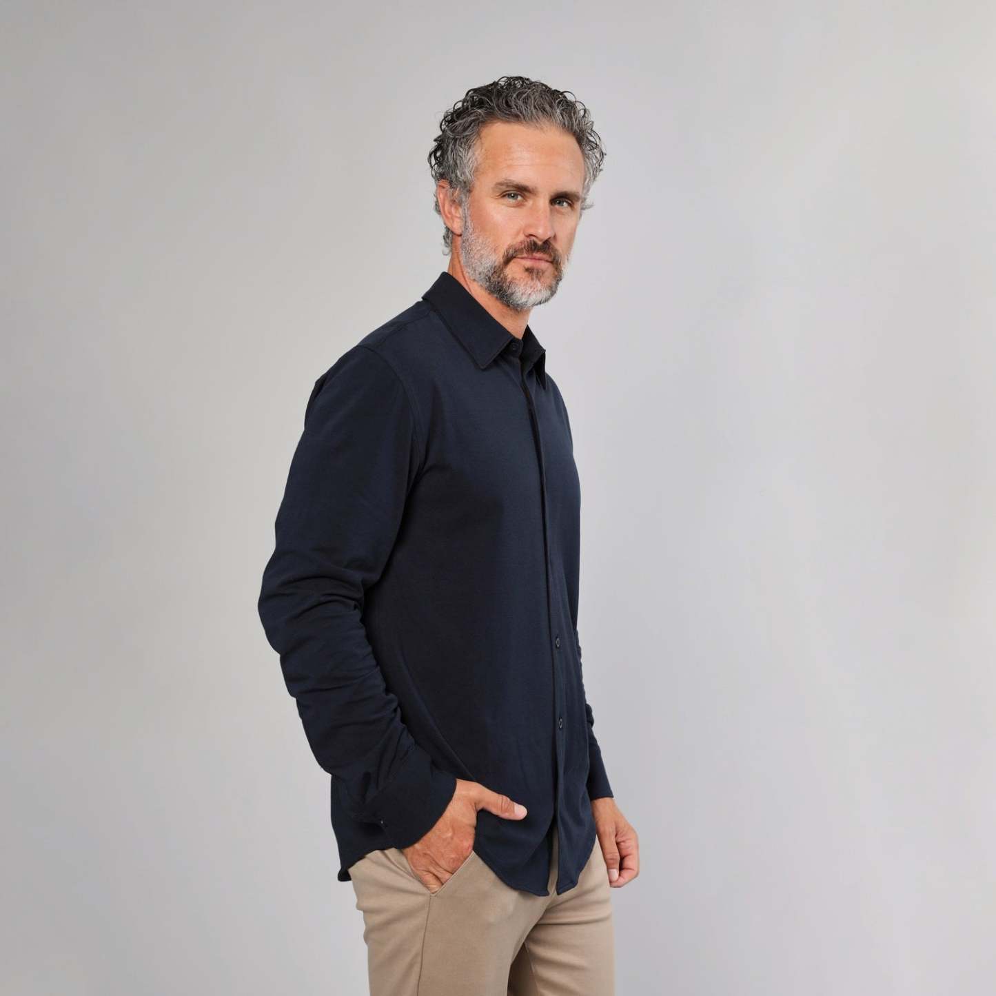 The Base Long Sleeve Knit Shirt 3-Pack-VibeCloset