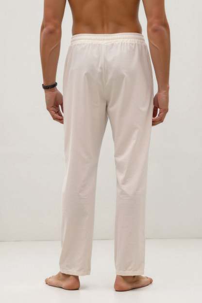 Old Money Cotton & Linen Blend Drawstring Pants-VibeCloset