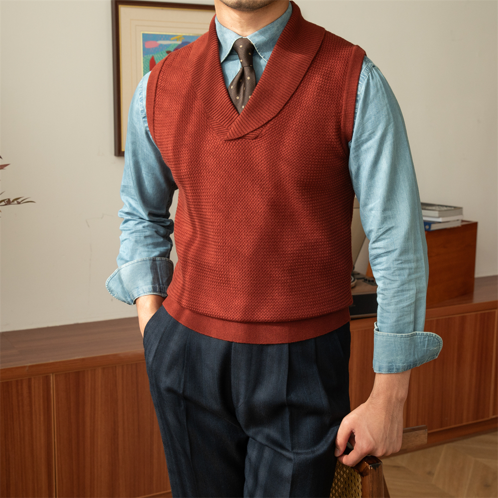 🔥50% off -Fashionable Fruit Collar Men's Knitted Sweater Vest