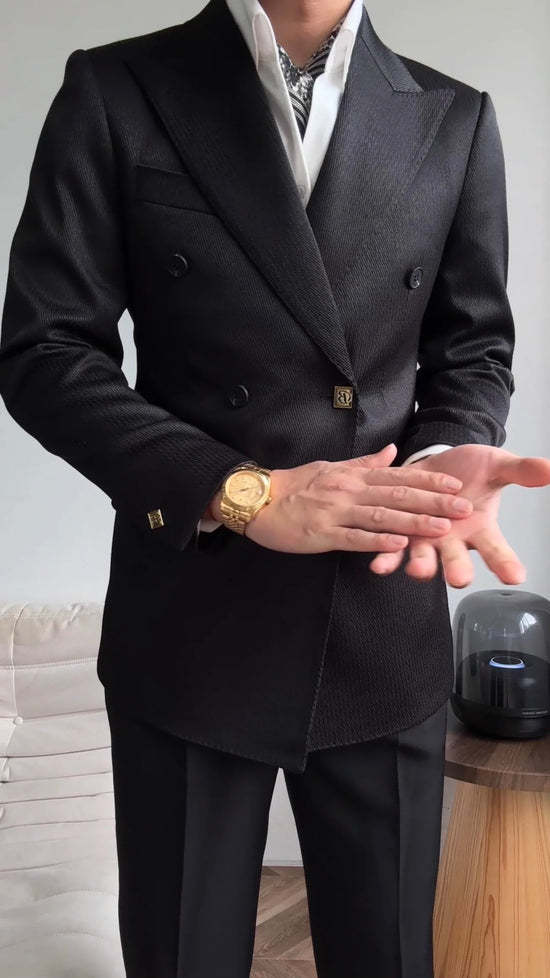 Men's double breasted pinstripe suit