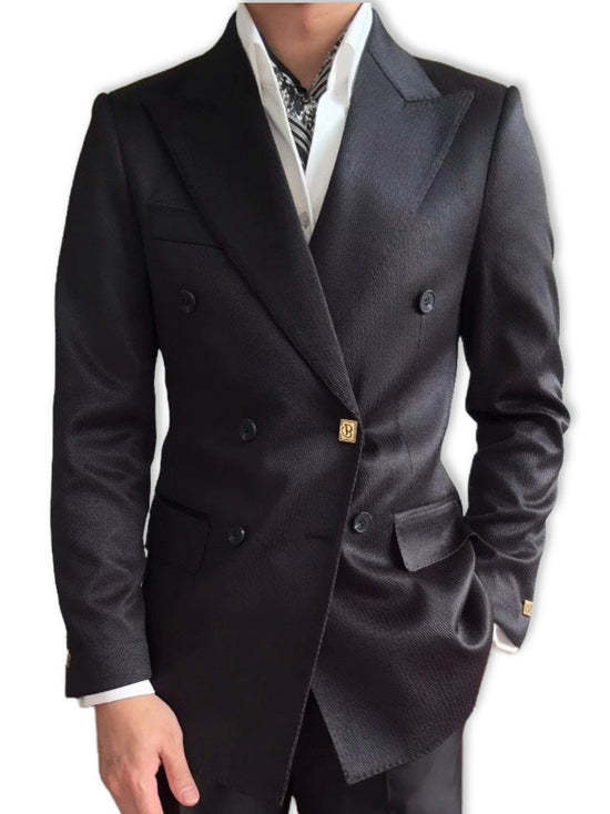 Men's double breasted pinstripe suit