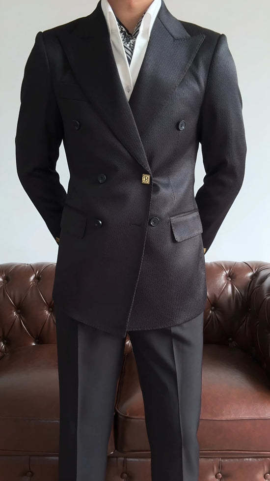Men's double breasted pinstripe suit