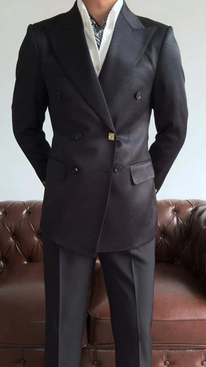 Men's double breasted pinstripe suit