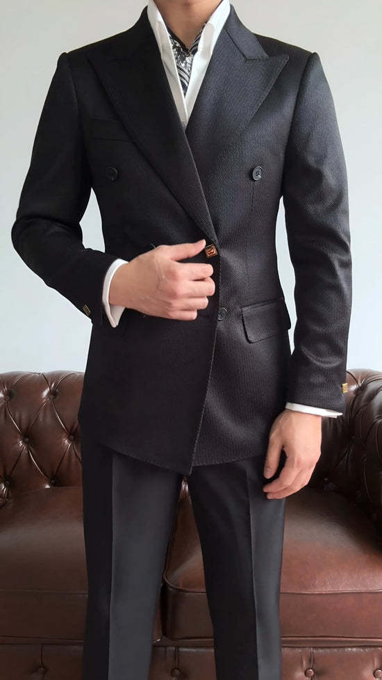 Men's double breasted pinstripe suit