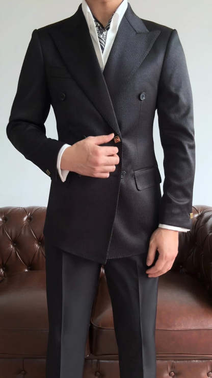 Men's double breasted pinstripe suit