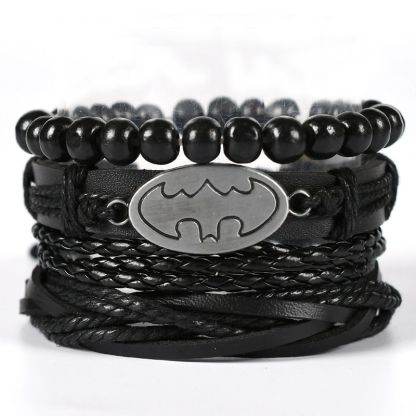 Ethnic style leather woven bracelet
