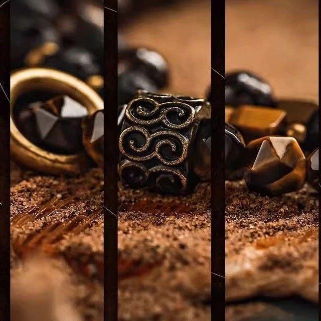 INOX Jewelry Magma Tiger (Tiger-eye / Lava) Heishi Bead Bracelet