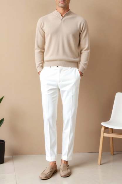 Smart Luxury Regular Fit Chino Ankle Pants-VibeCloset