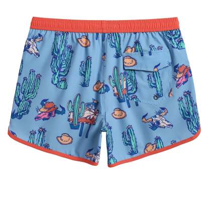 4.5 Inch Inseam Vintage Stretch Red Dead Swim Trunks-VibeCloset