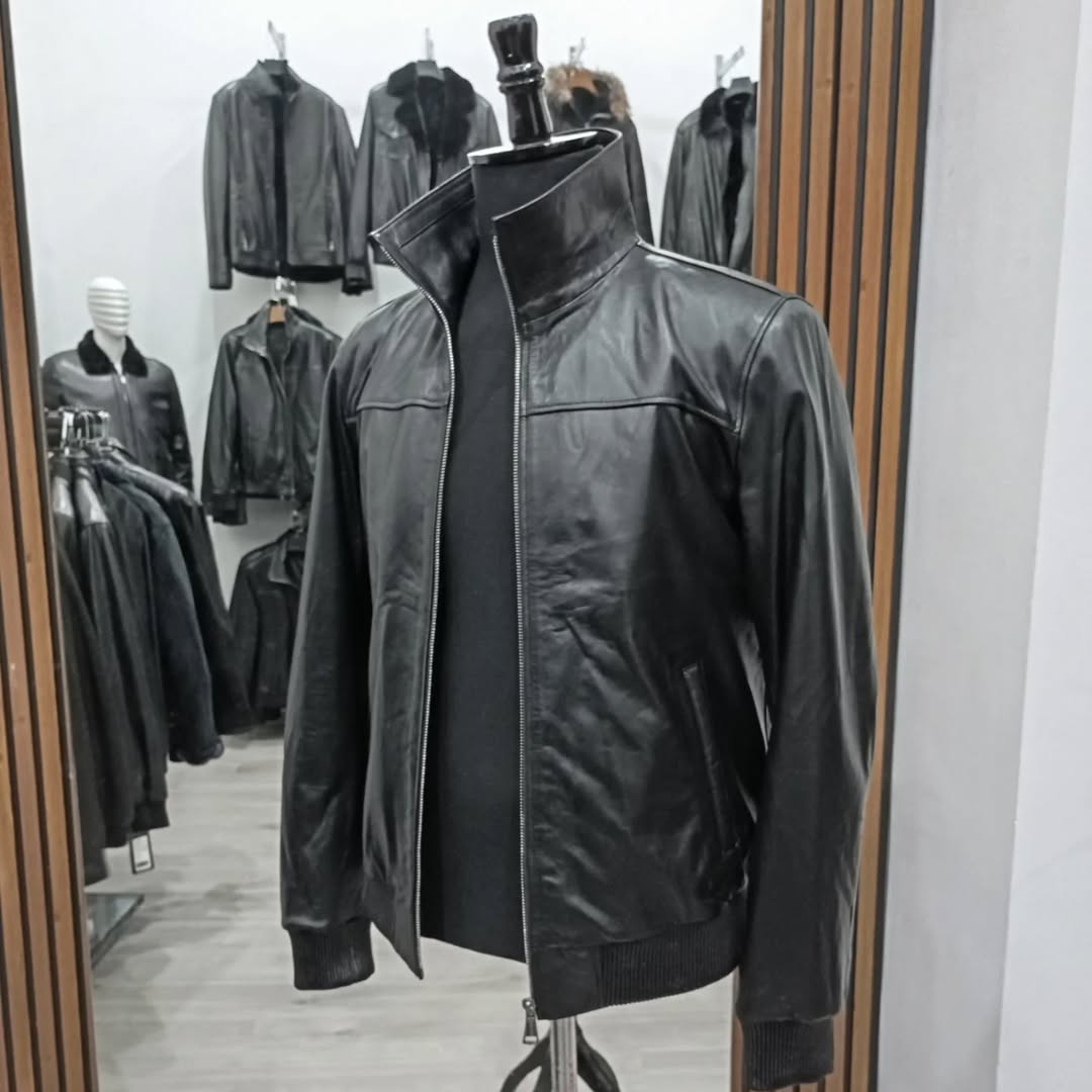Men's Black Leather Jacket – Stylish & Durable Outerwear-VibeCloset