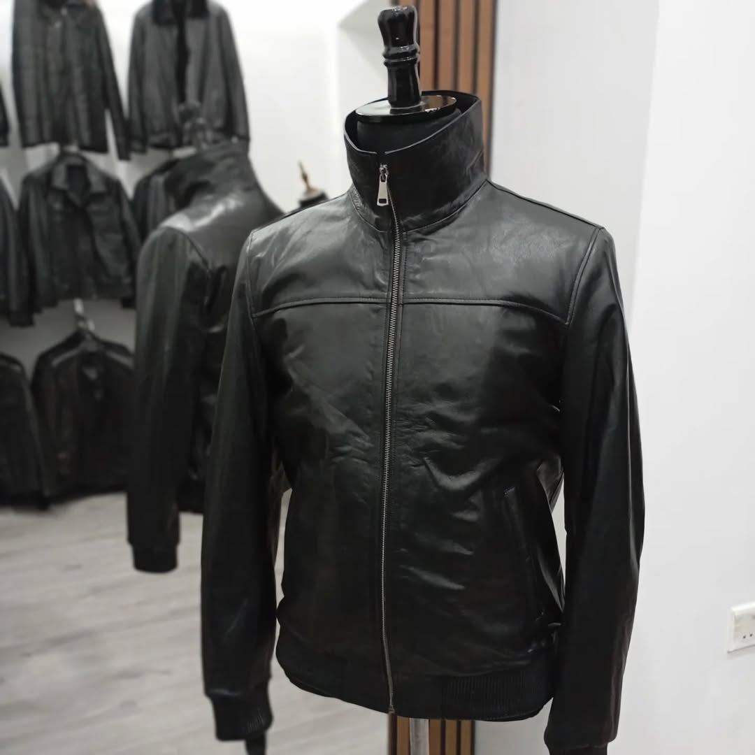 Men's Black Leather Jacket – Stylish & Durable Outerwear-VibeCloset
